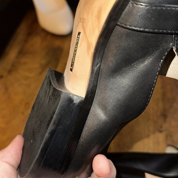 Louise Et Cie Bayne Womens Leather Slip On Round Toe Loafer Shoes Black Size 7 - Picture 10 of 10